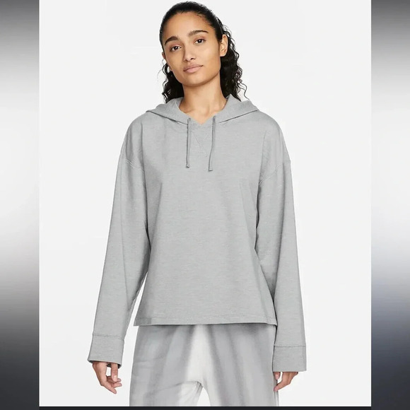 Nike Tops - Women's XS Nike Yoga Dri-FIT Pullover Hoodie Top Gray NWT